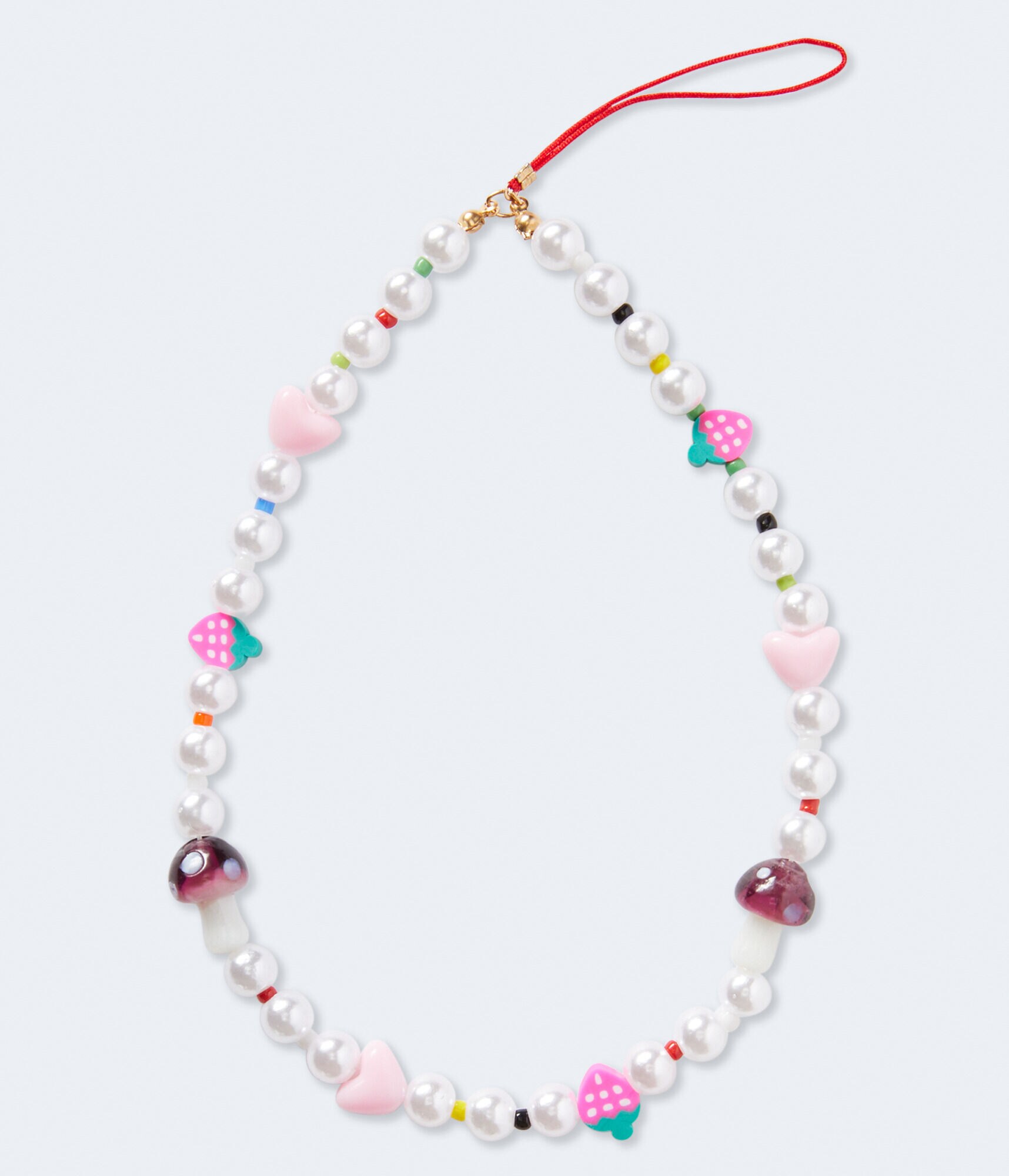 Strawberry Mushroom Phone Wristlet