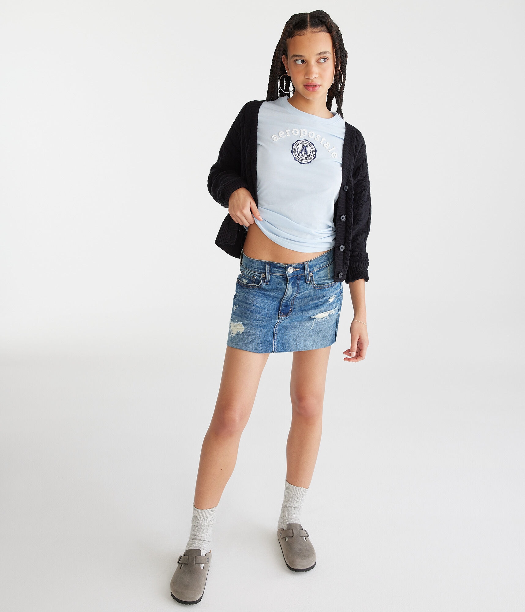 Aeropostale Circle Crest Appliqu&eacute; Graphic Tee