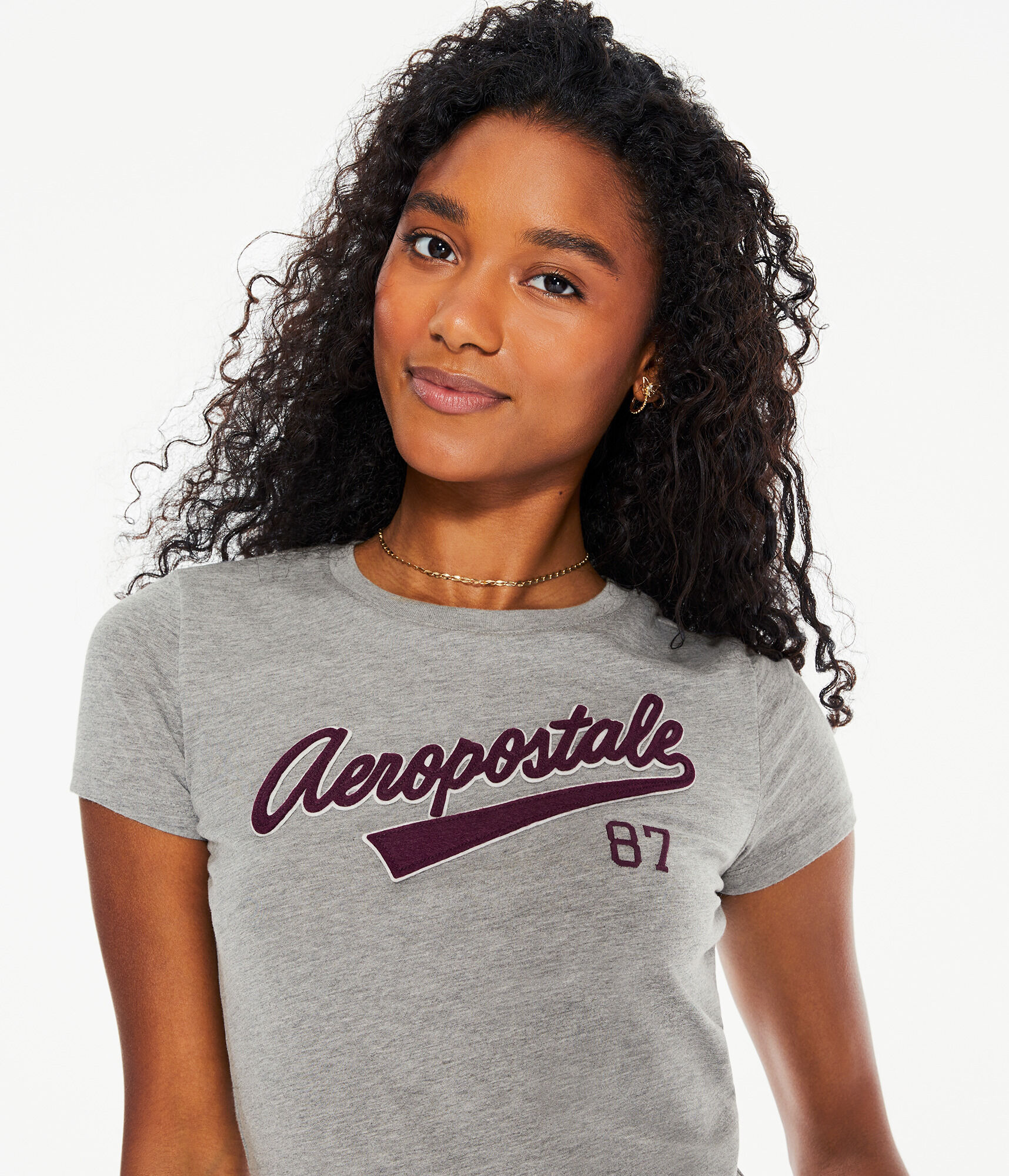 Aeropostale 87 Script Appliqu&eacute; Graphic Tee