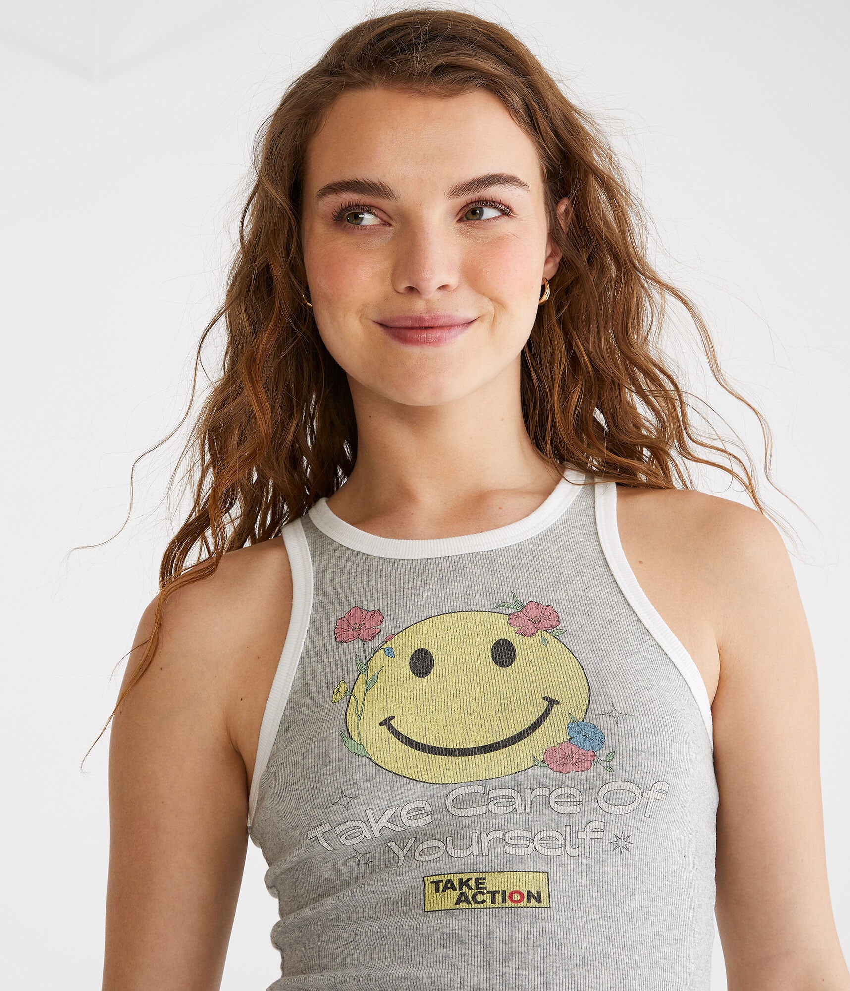 AERO | GLOBAL CITIZEN&reg; Smiley Cropped Tank