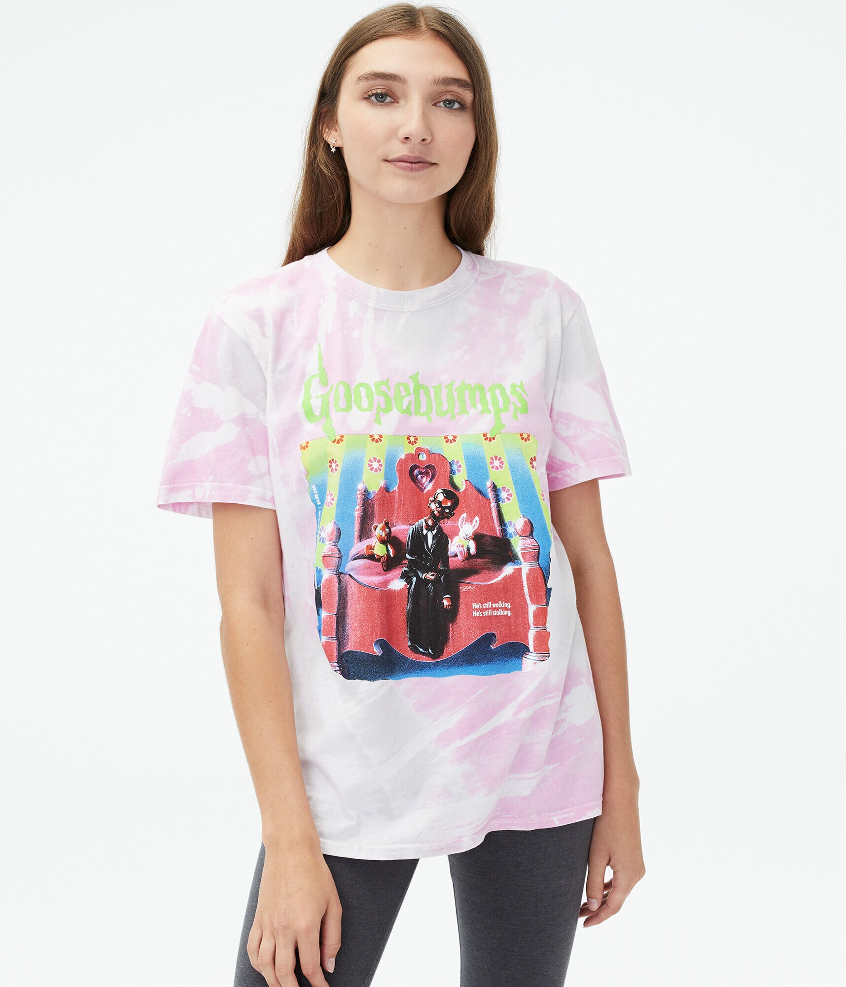 Goosebumps Tie-Dye Boyfriend Graphic Tee