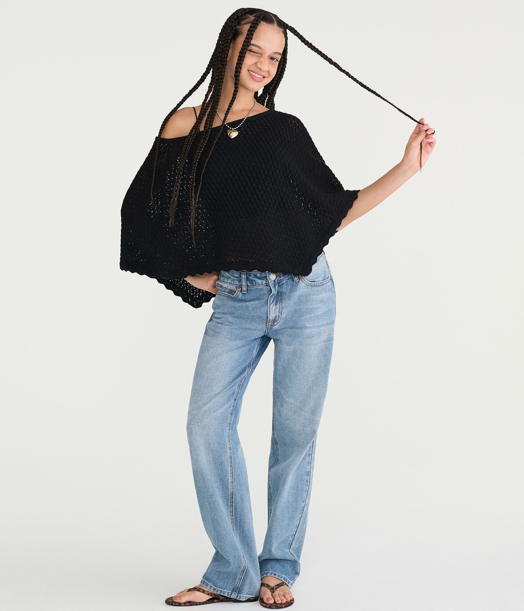 Sweater-Knit Poncho