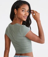 Seriously Soft Ribbed V-Neck Baby Tee