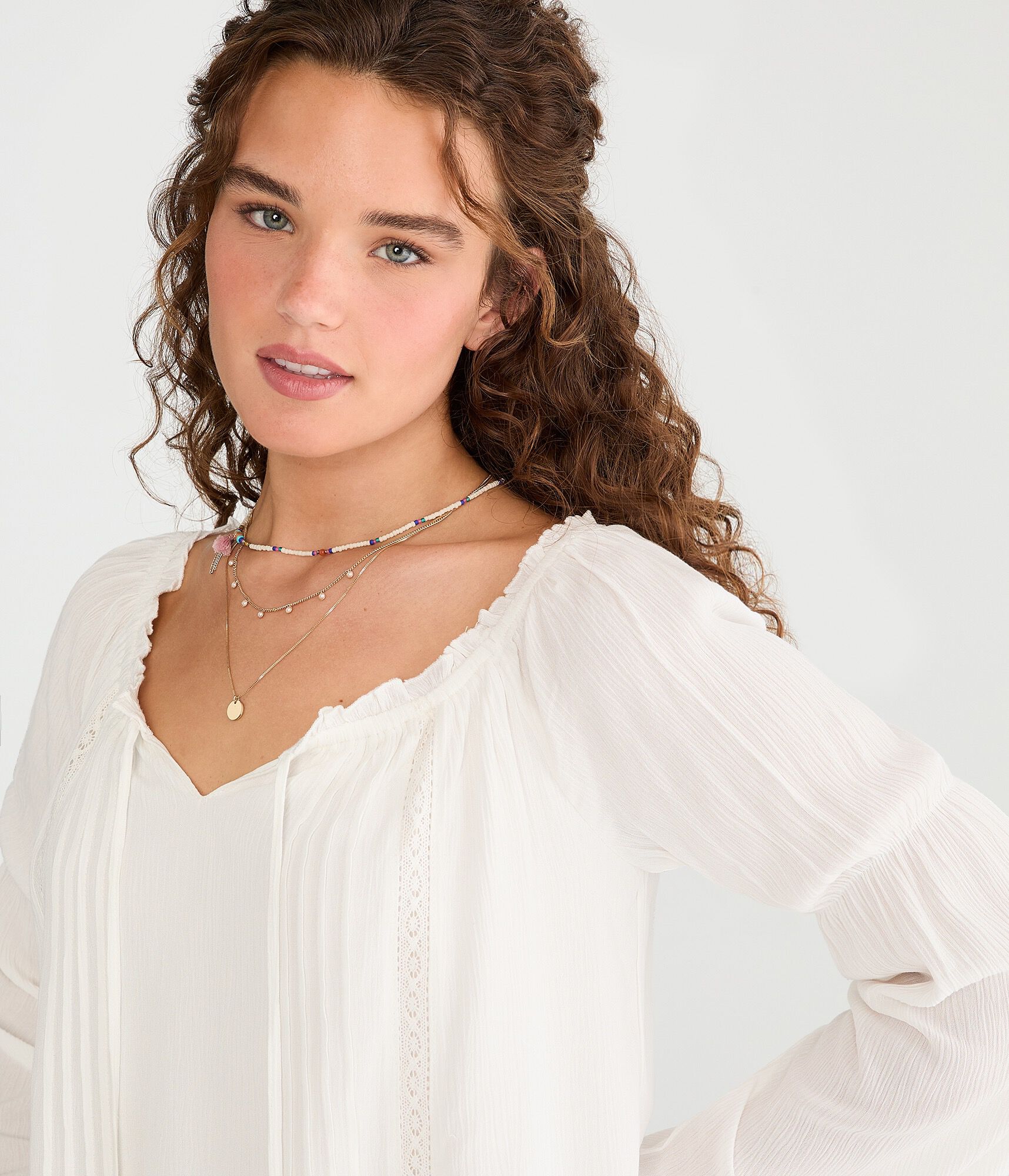 Long Sleeve Boho V-Neck Blouse