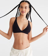 Ribbed Plunge Triangle Bra