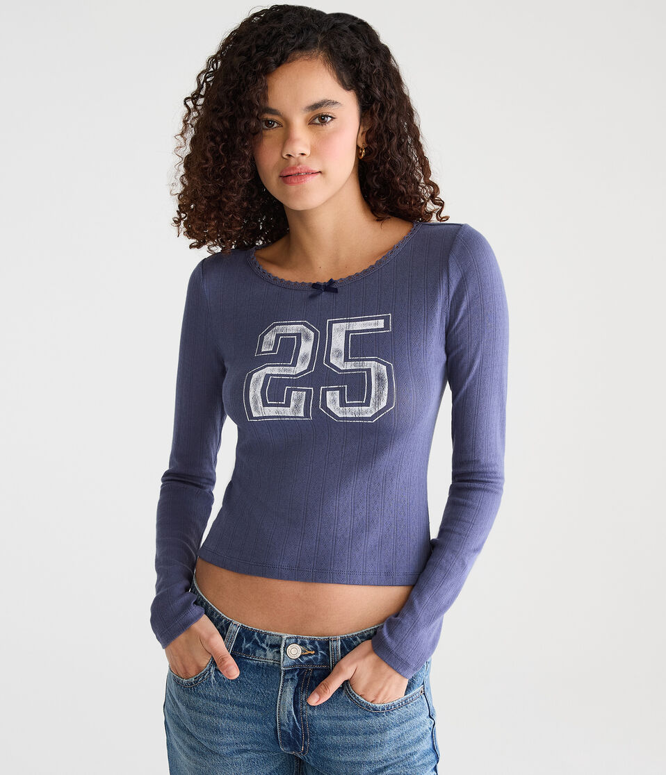 Long Sleeve Number 25 Graphic Baby Tee