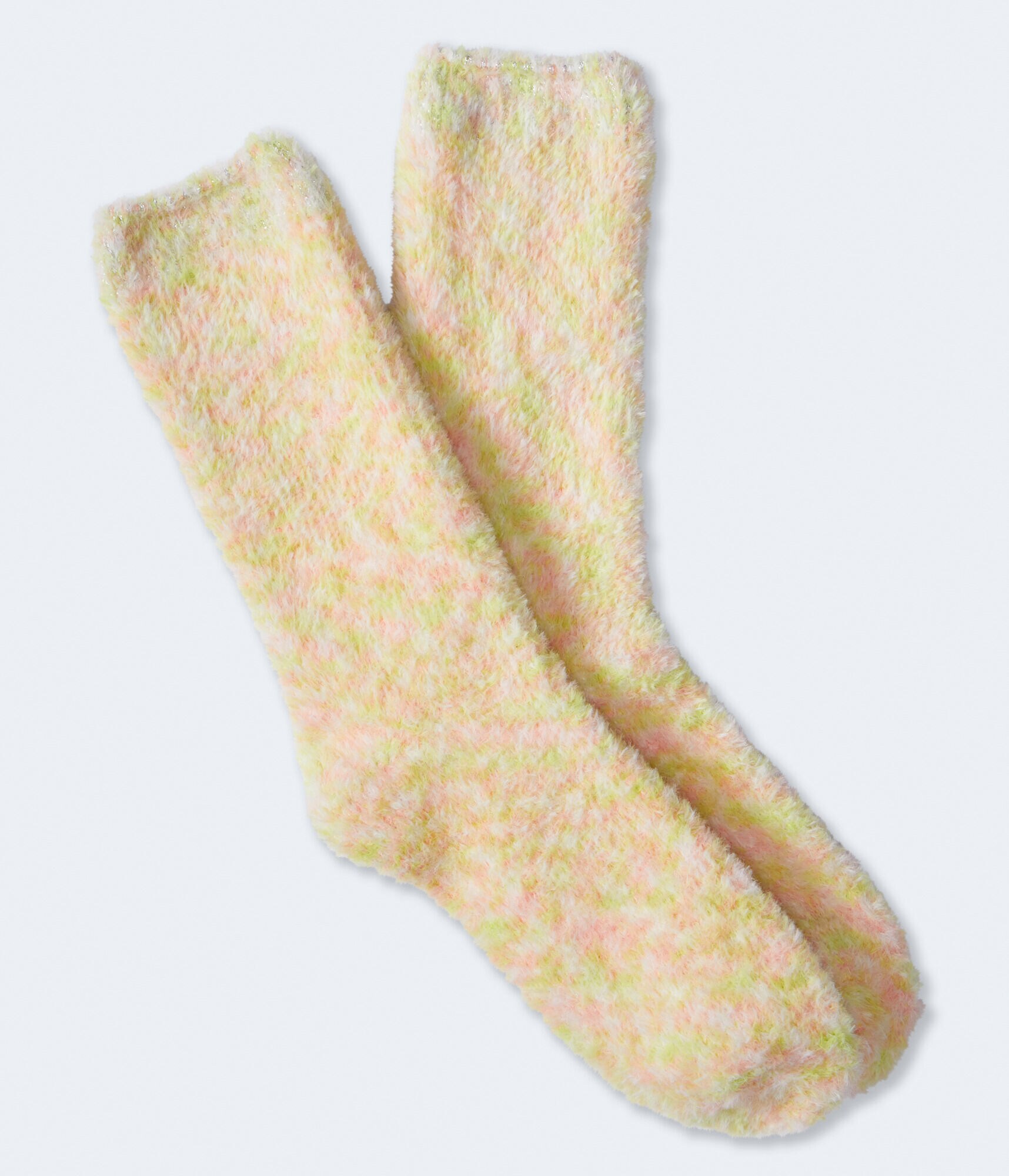 Space-Dye Metallic Fuzzy Crew Socks