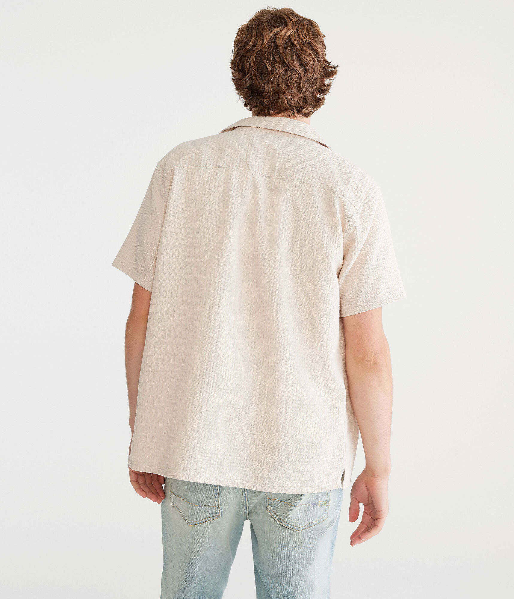 Short Sleeve Textured Shirt