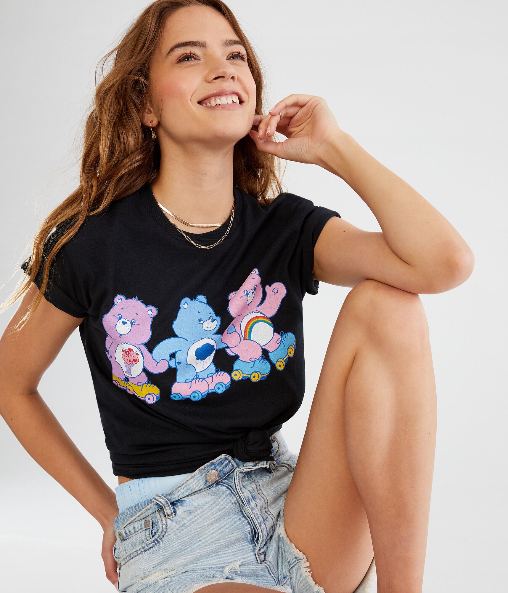 Care Bears Rollerskating Boyfriend Graphic Tee
