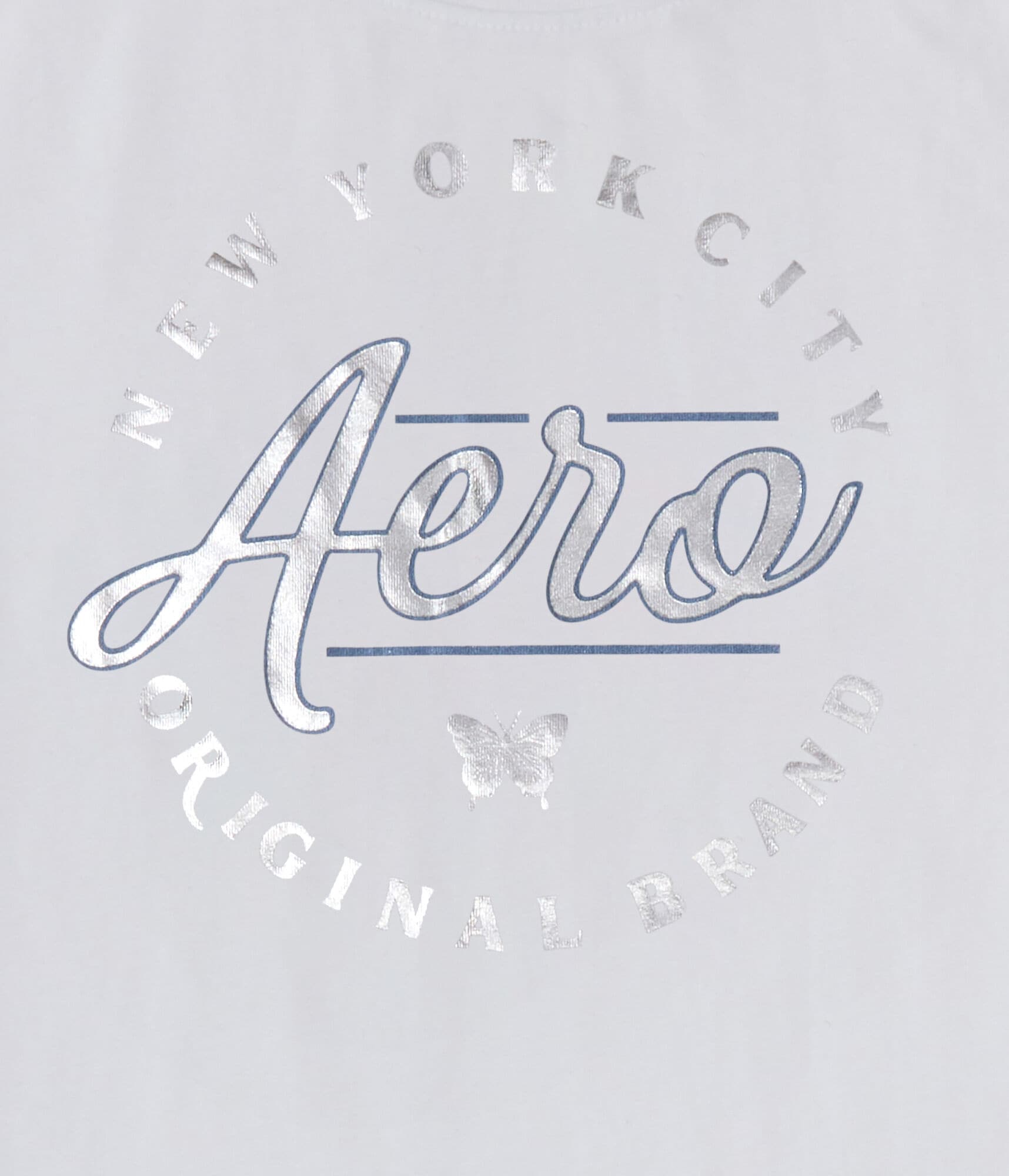 Aero Script Butterfly Foil Graphic Tee
