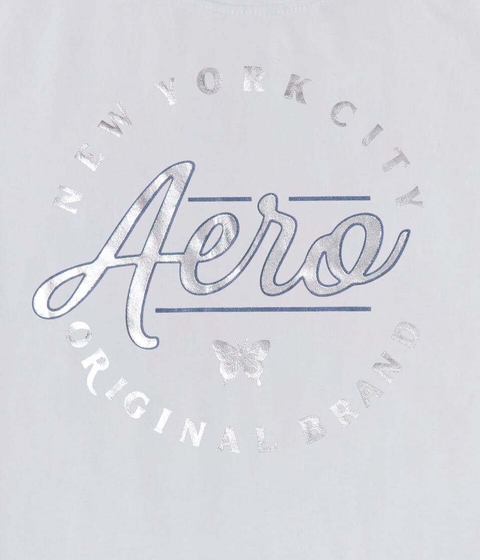 Aero Script Butterfly Foil Graphic Tee