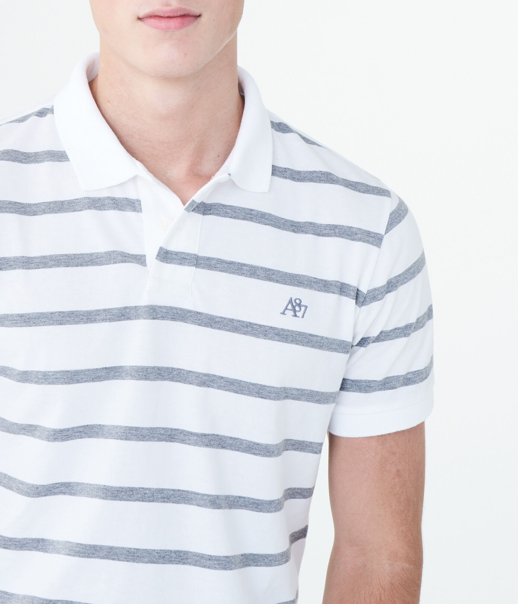A87 Striped Jersey Polo