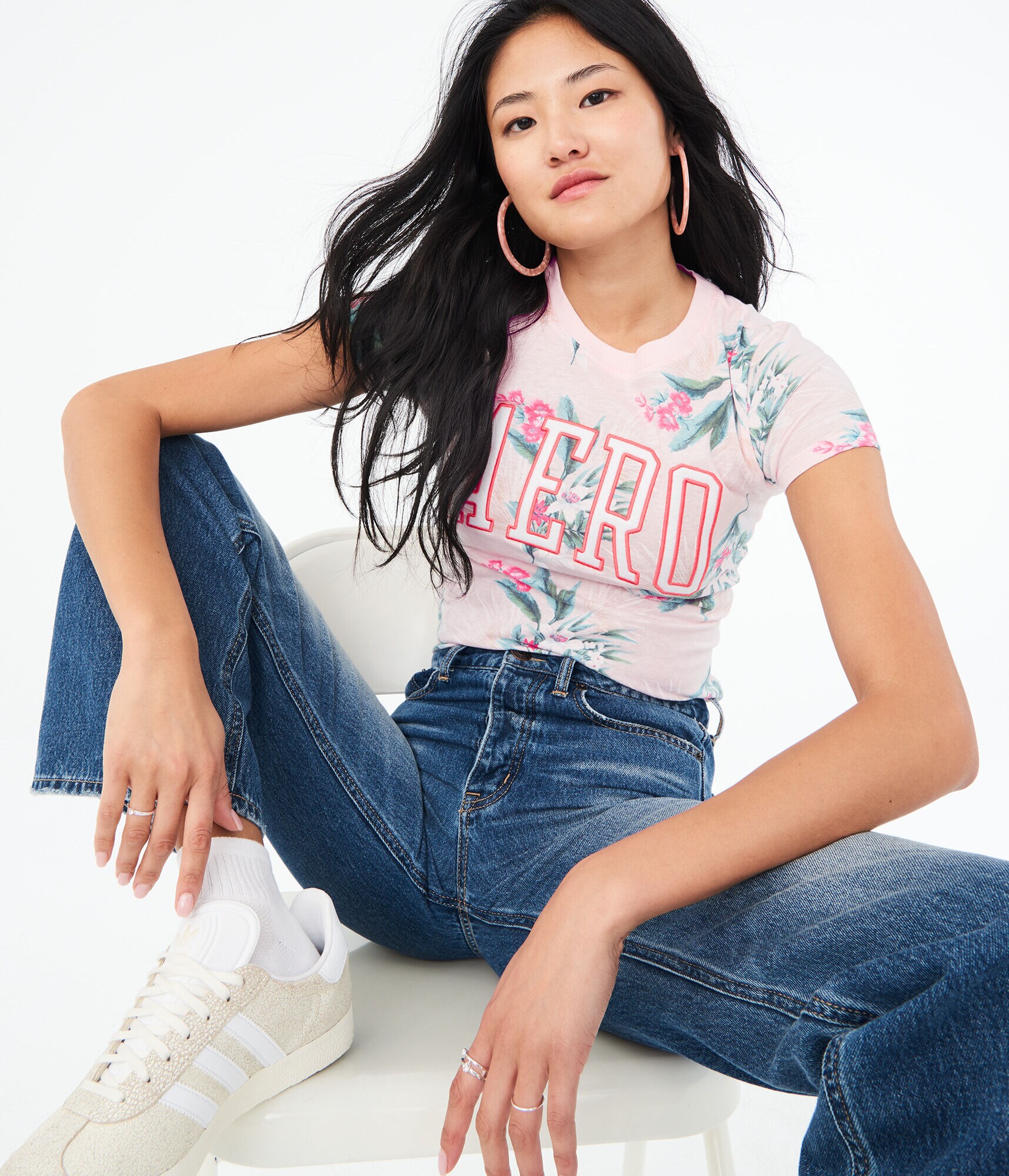 Floral Aero Logo Graphic Tee