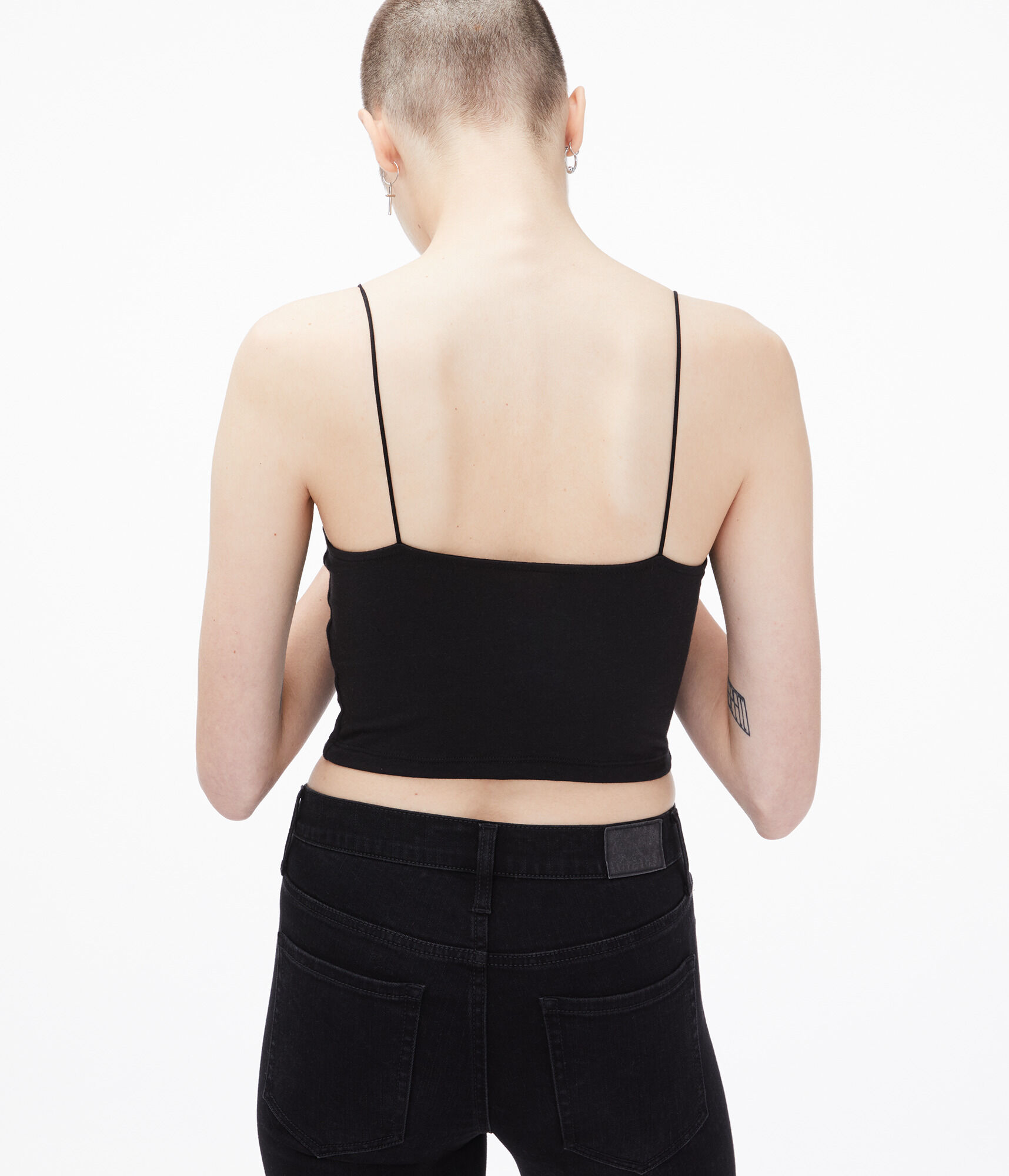 Cropped V-Neck Cami***