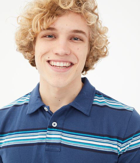Striped Jersey Polo