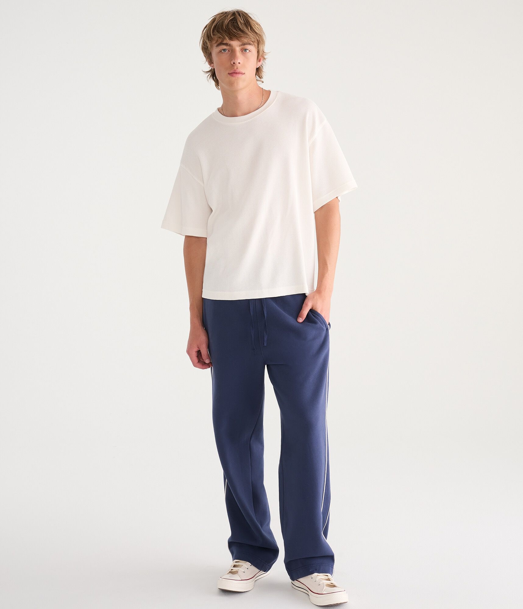 Cloud Soft Piped Stripe Super Baggy Sweatpants