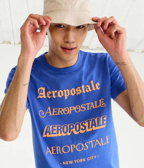 Repeating Aeropostale Logo Graphic Tee Repeating Aeropostale Logo Graphic Tee