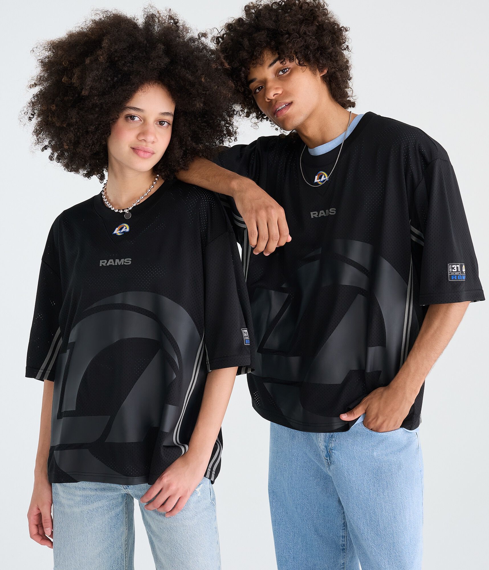 Los Angeles Rams Striped Mesh Top