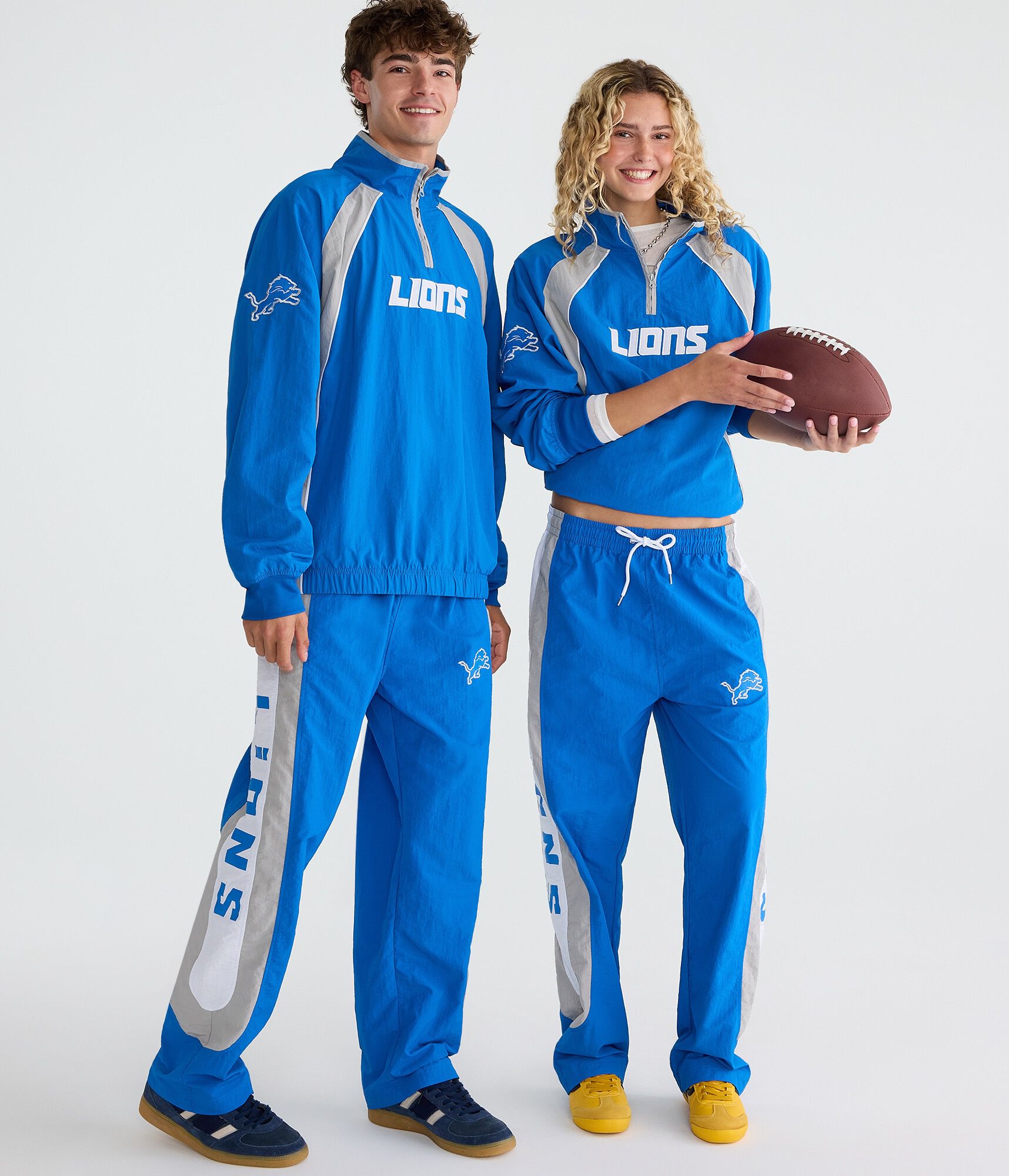 Detroit Lions Quarter-Zip Track Jacket
