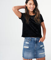 Solid Velvet Girl Tee