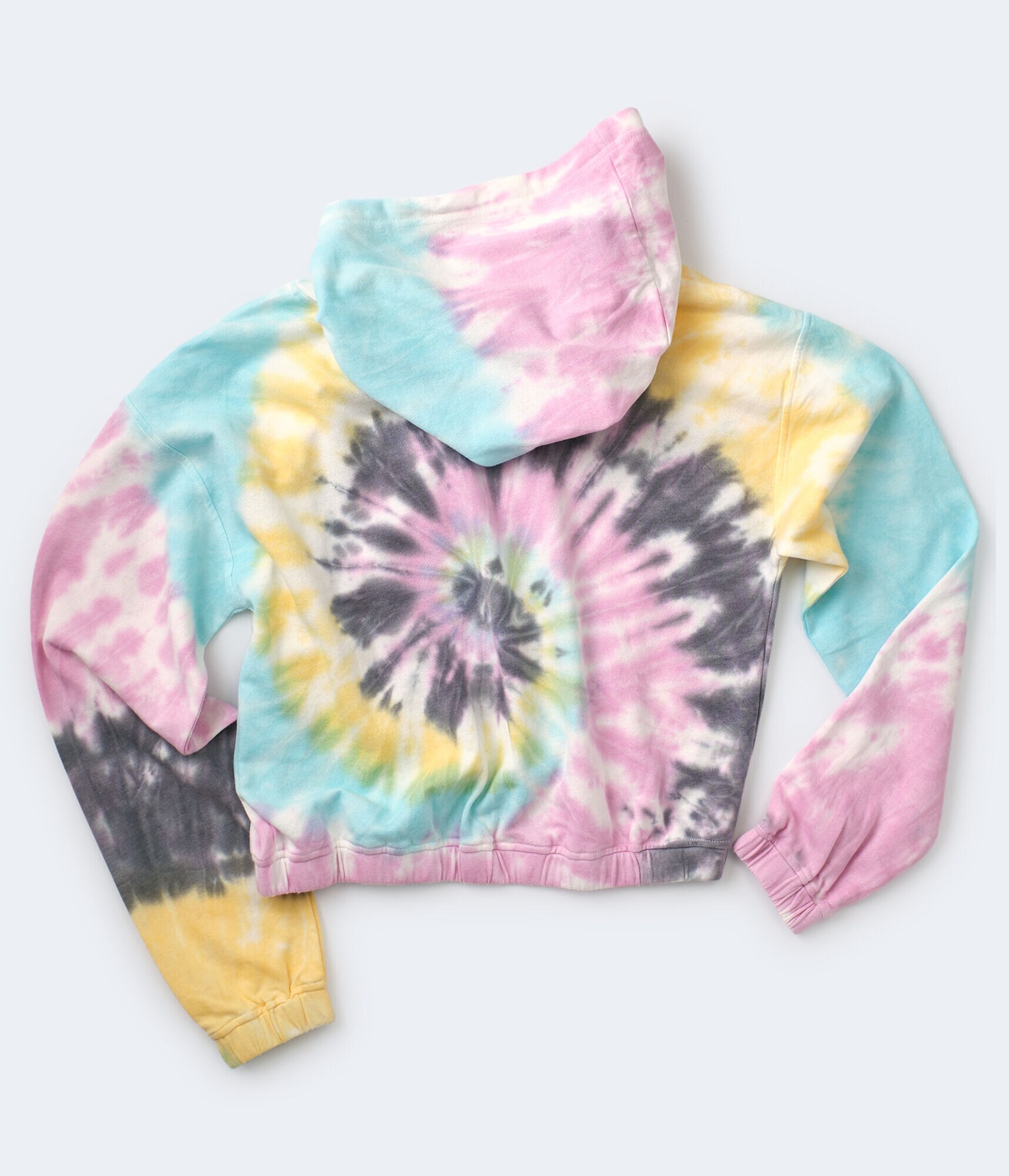 Tie-Dye Cropped Full-Zip Hoodie