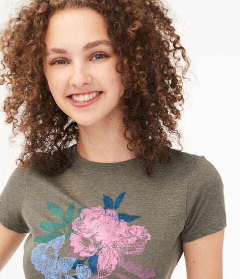 Multicolor Floral Graphic Tee