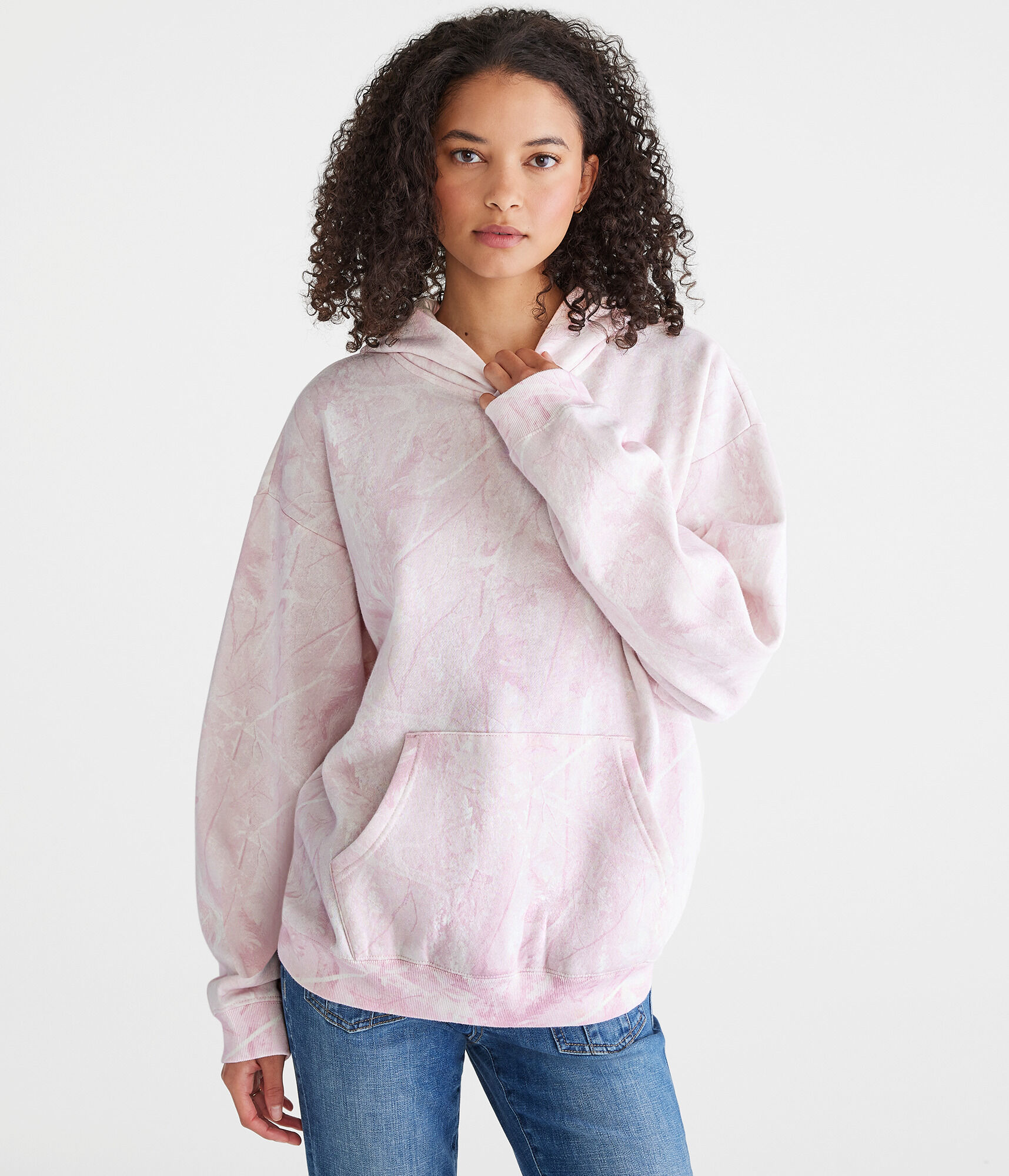 Forest Camo Oversized Pullover Hoodie