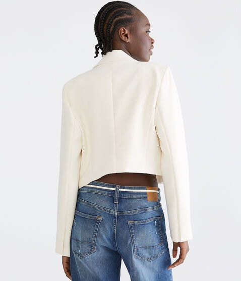 Solid Cropped Blazer