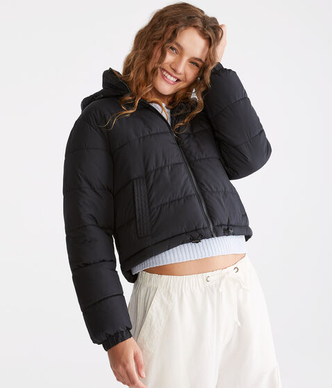 Lightweight Hooded Puffer Jacket