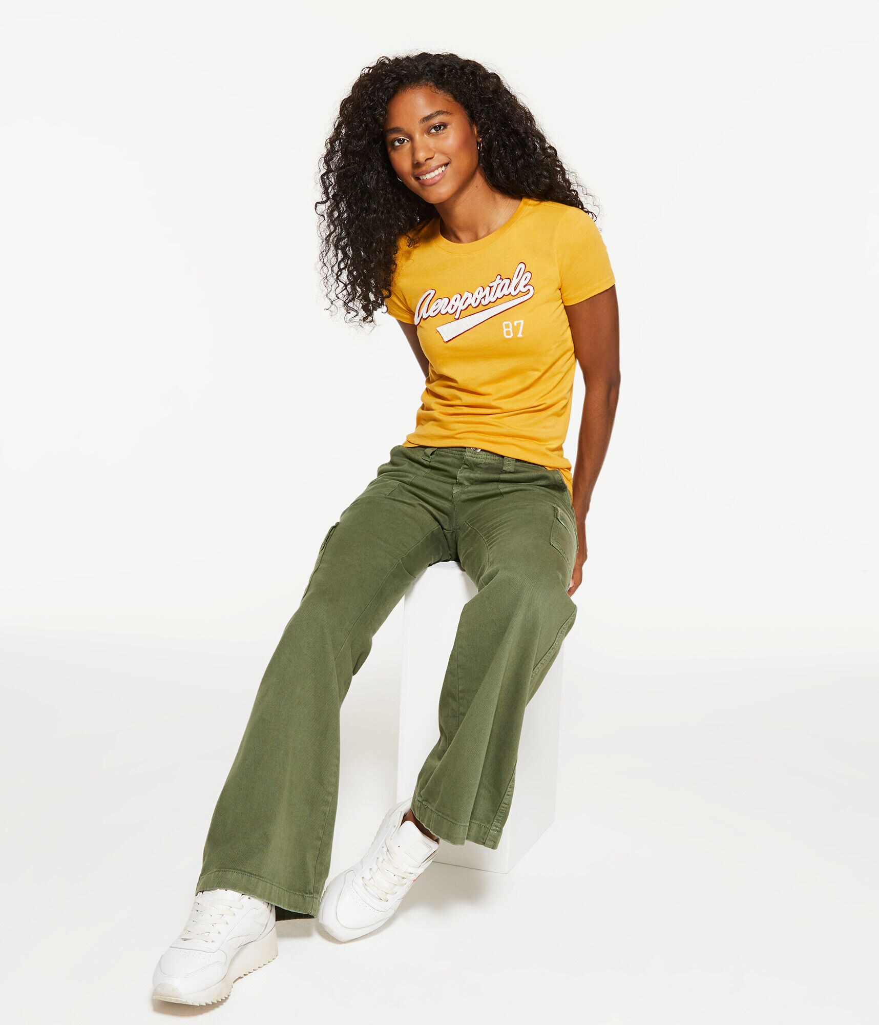 Aeropostale 87 Script Appliqu&eacute; Graphic Tee