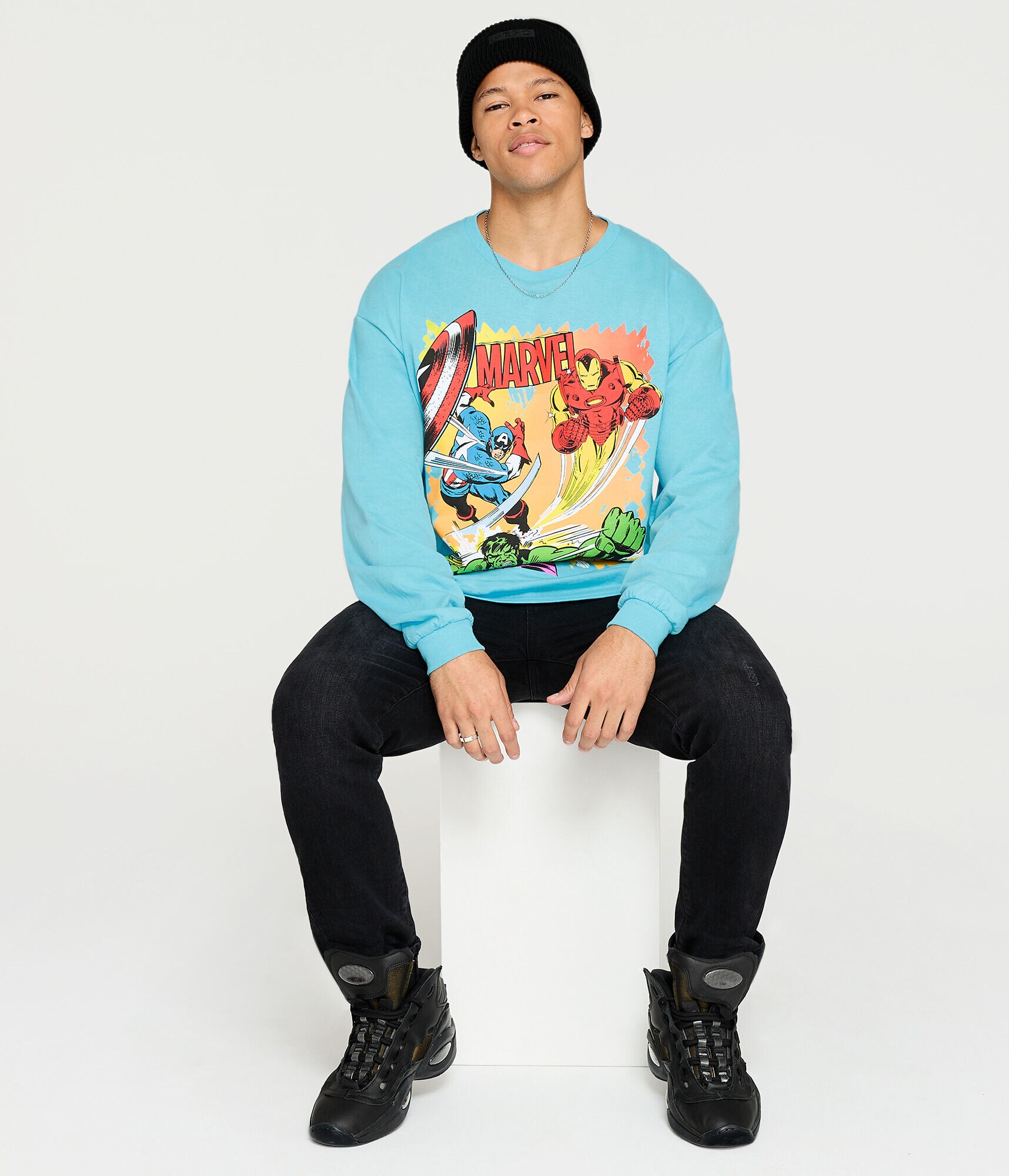 Long Sleeve Avengers Graphic Tee