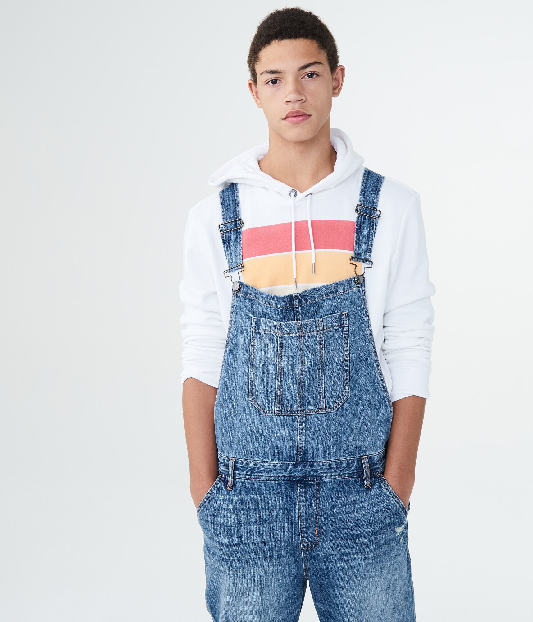 Aero One Medium Wash Denim Overalls