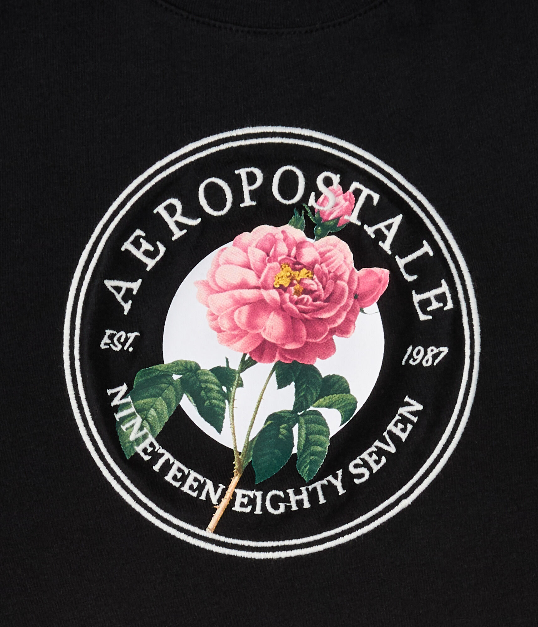 Aeropostale Floral Circle Graphic Tee