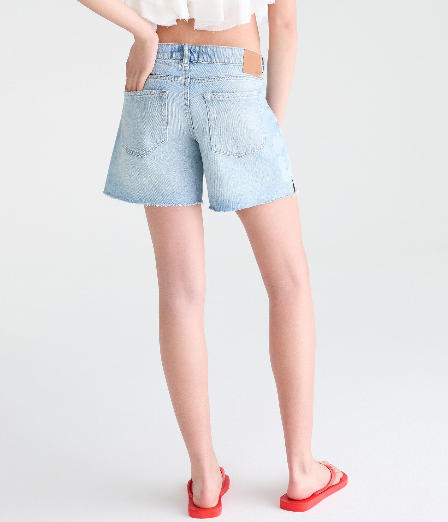 Super Low-Rise Baggy Denim Shorts 6"