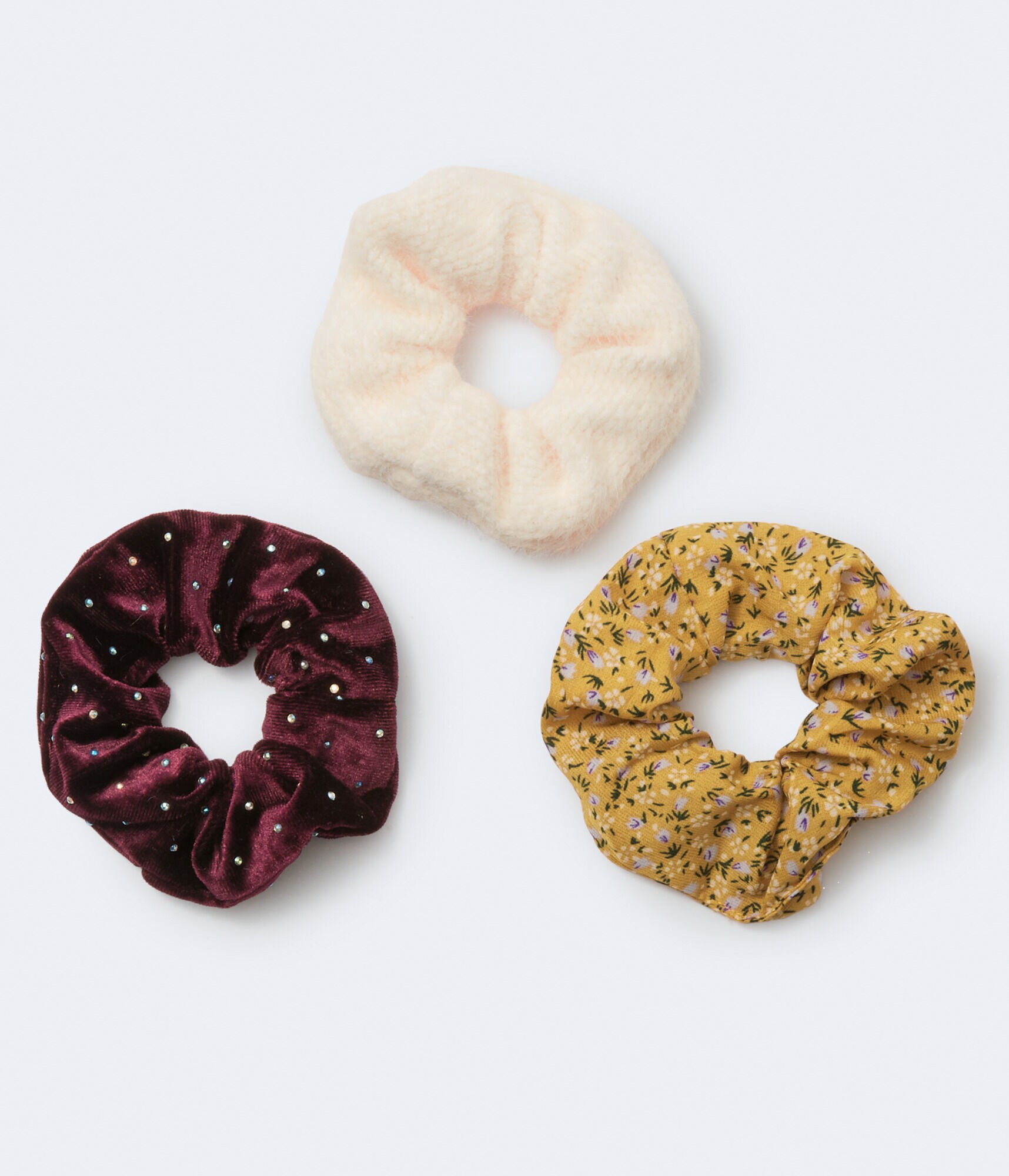 Rhinestone Scrunchie 3-Pack