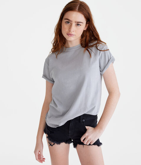 Washed Loose Fit Crew Tee