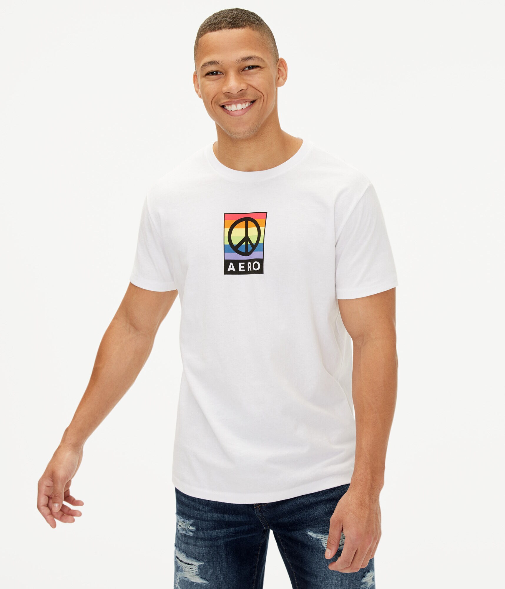 Aero Peace Sign Pride Graphic Tee