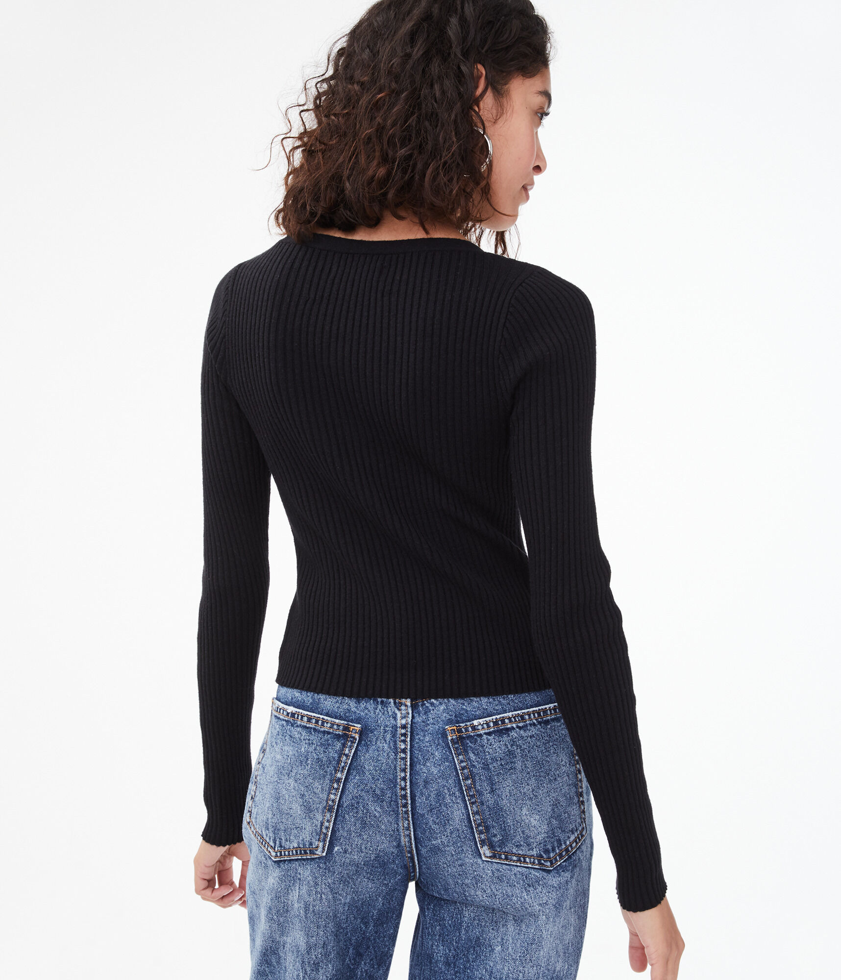 Rib-Knit Bodycon Cardigan