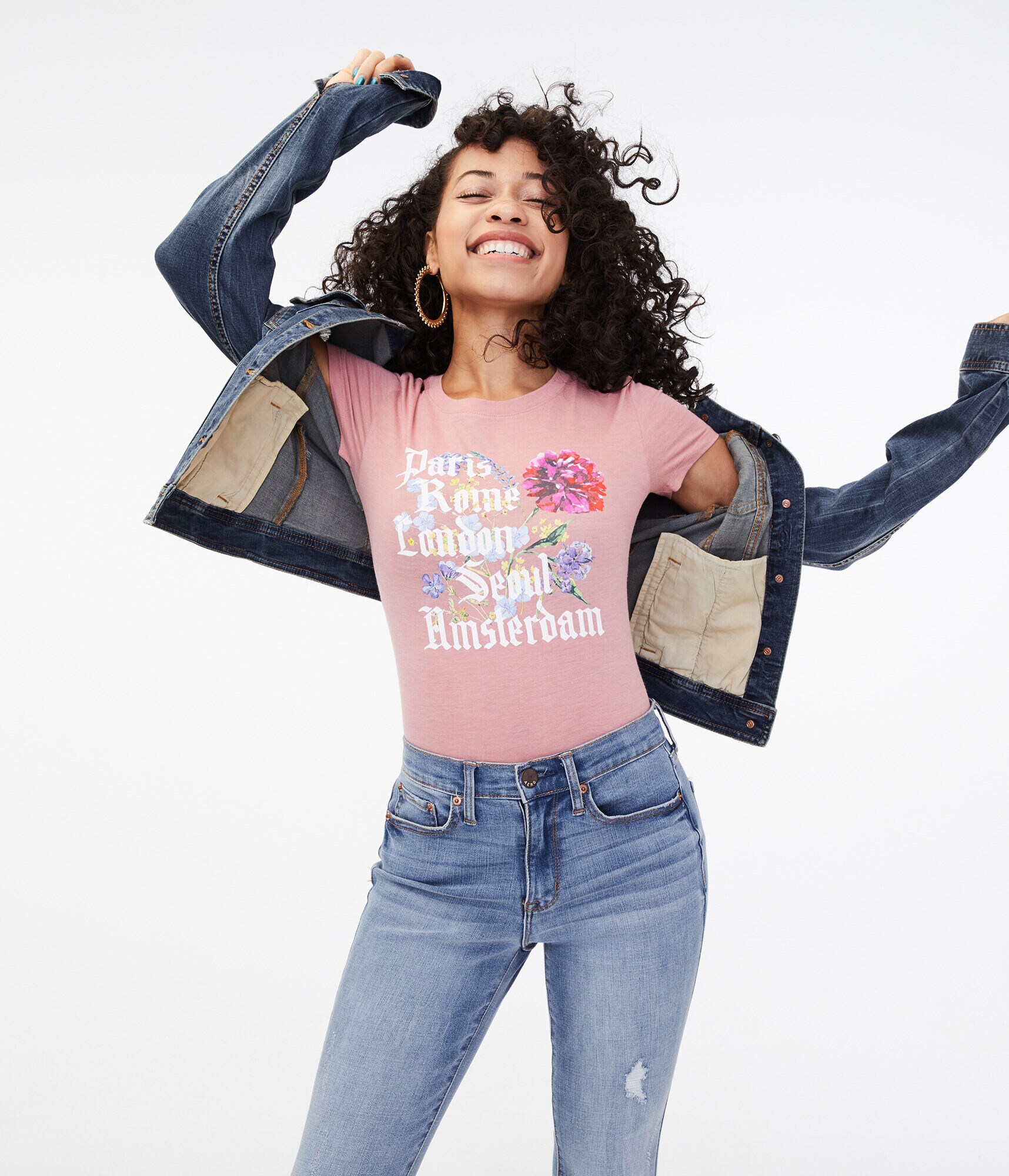 Floral City Names Graphic Tee