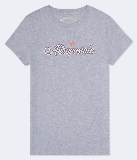 Aeropostale Glitter Rose Graphic Tee Aeropostale Glitter Rose Graphic Tee