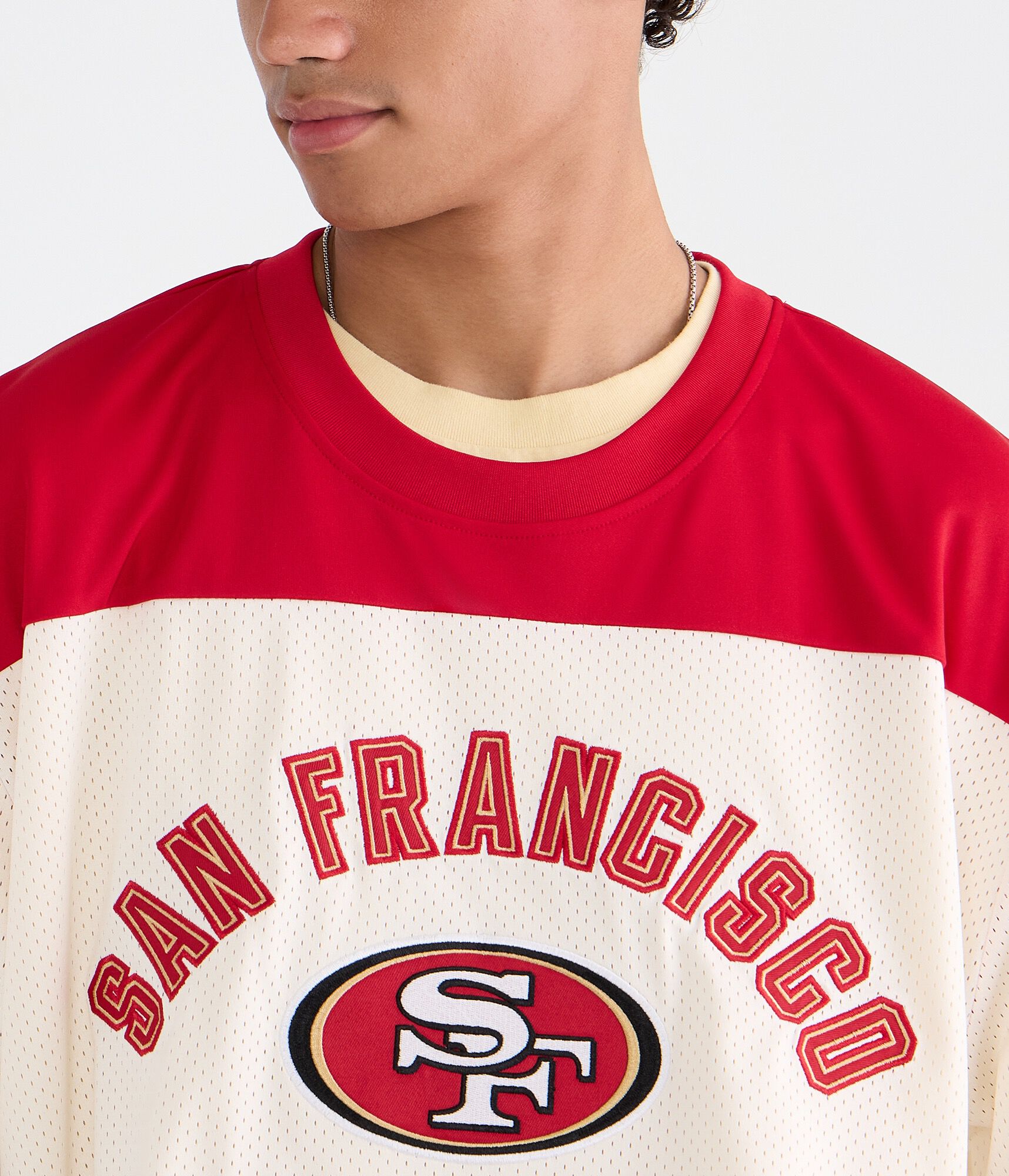 San Francisco 49ers Colorblock Mesh Top