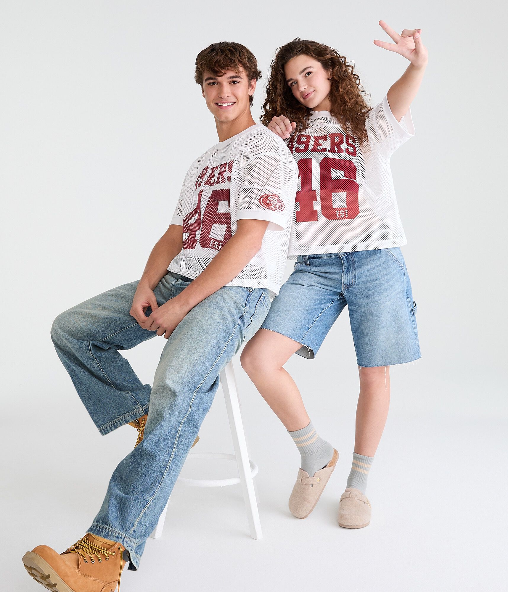 San Francisco 49ers Boxy Mesh Tee