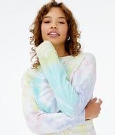 Tie-Dye Cropped Crew Sweatshirt