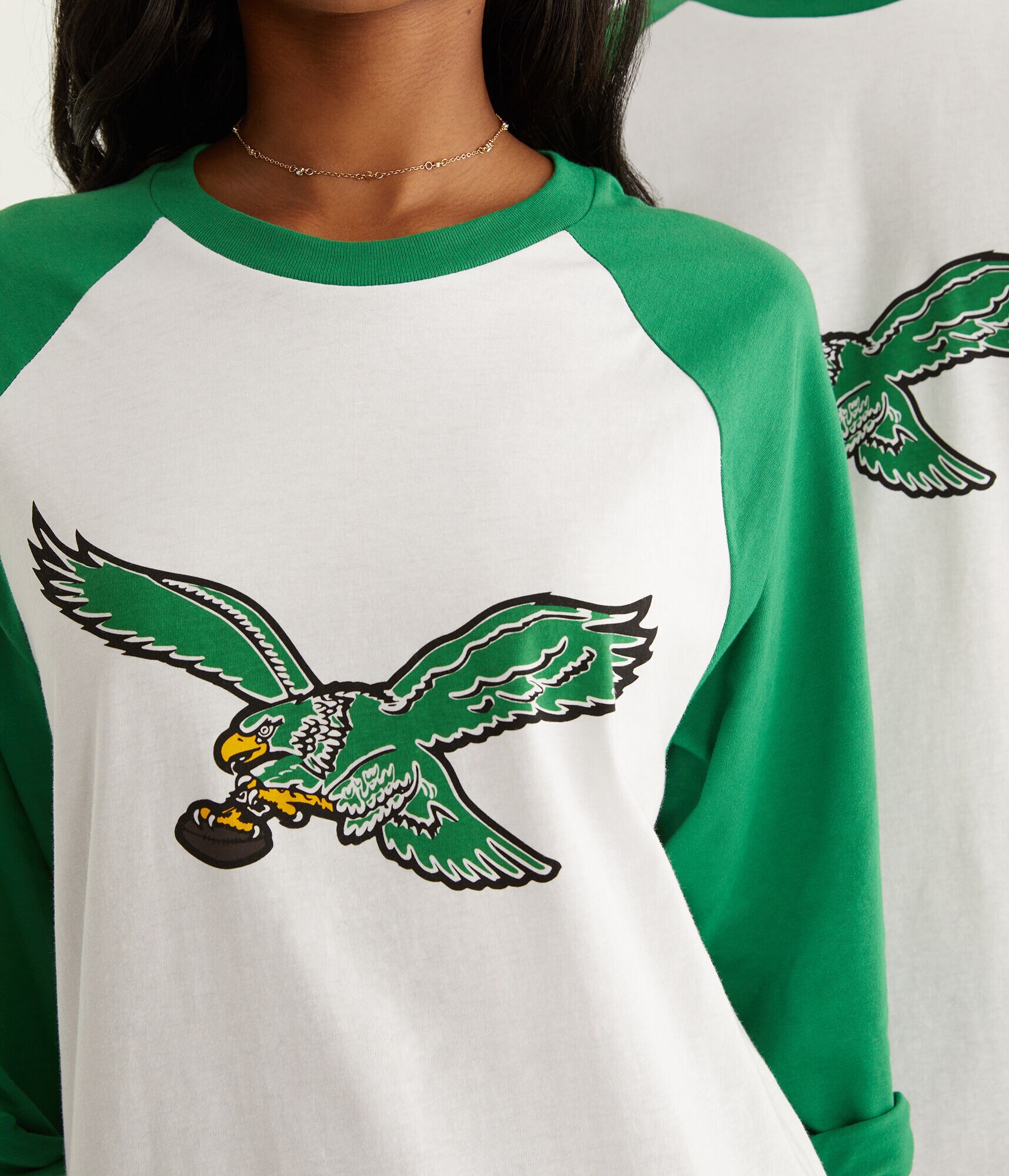 3/4 Sleeve Philadelphia Eagles Relaxed Raglan Tee