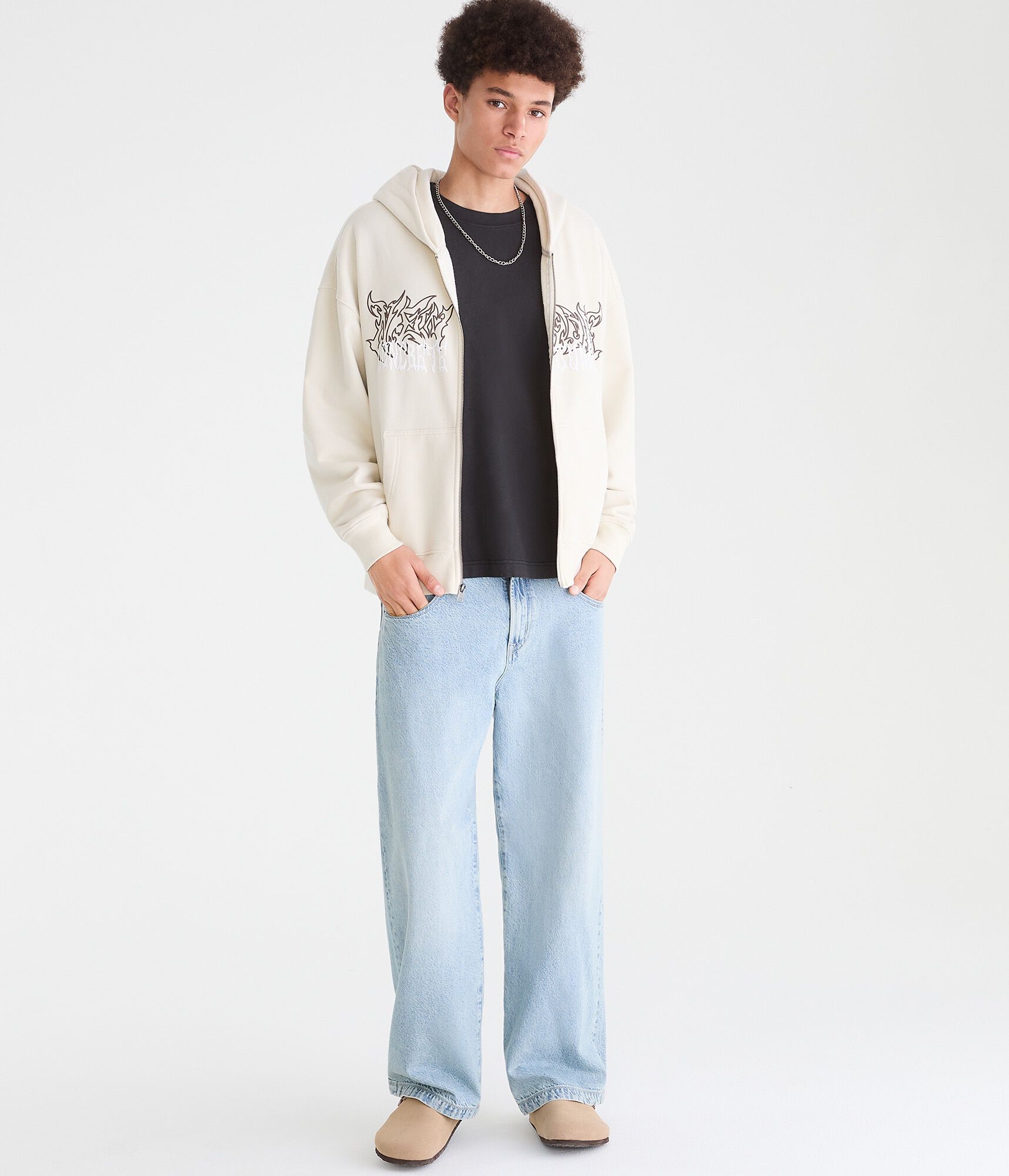 Cloud Soft New York Wings Boxy Full-Zip Hoodie