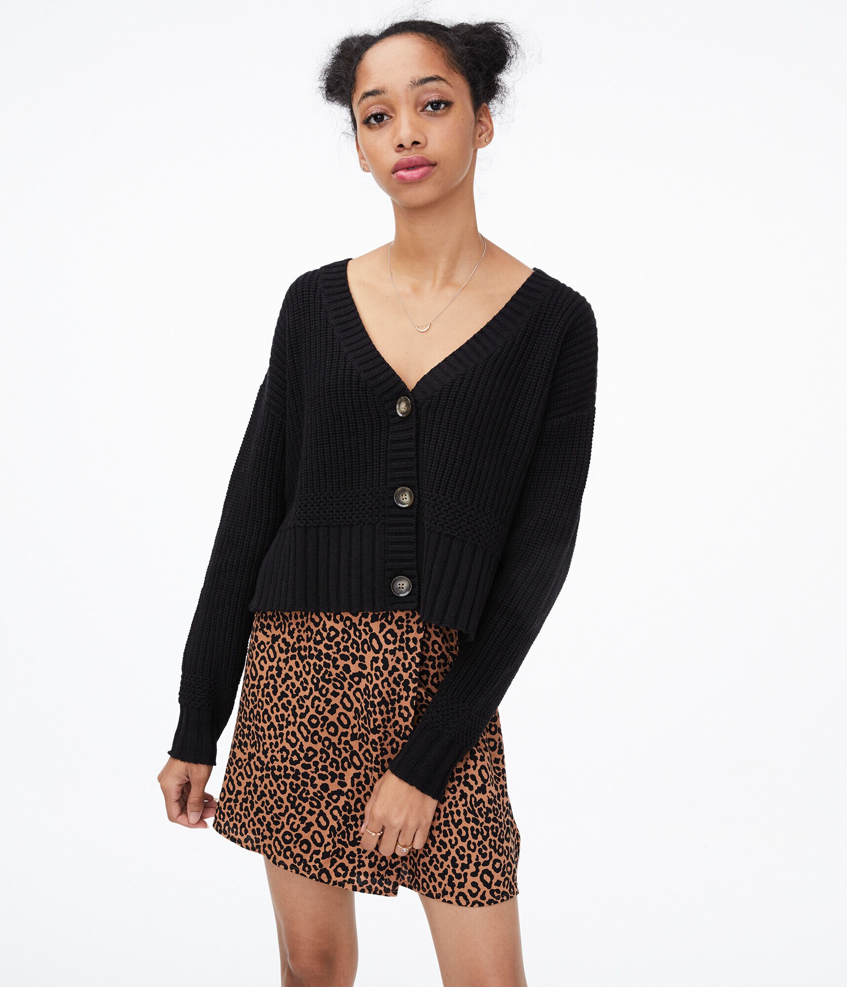 Ribbed Cropped Cardigan