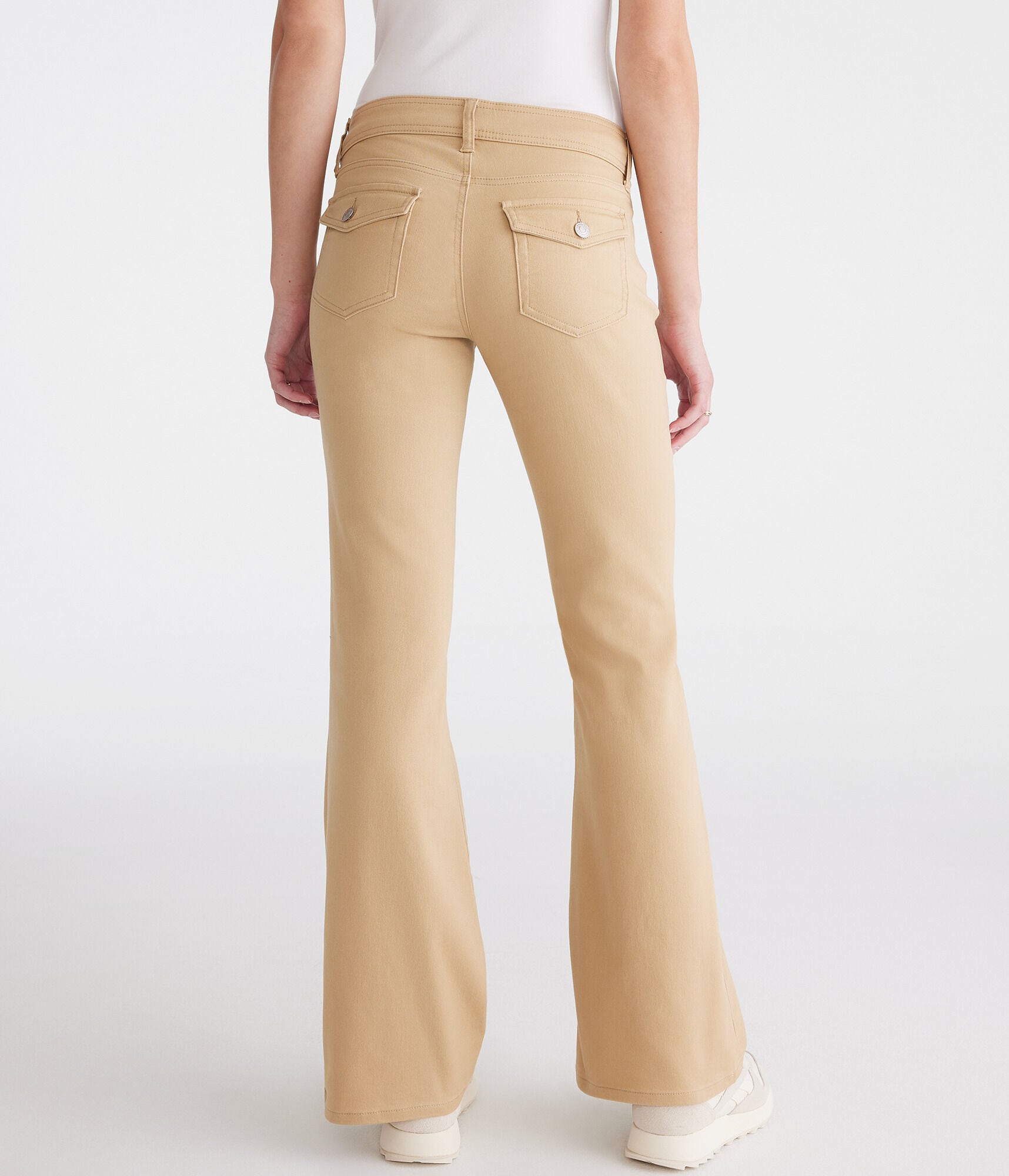 Mid-Rise Flare Uniform Pants