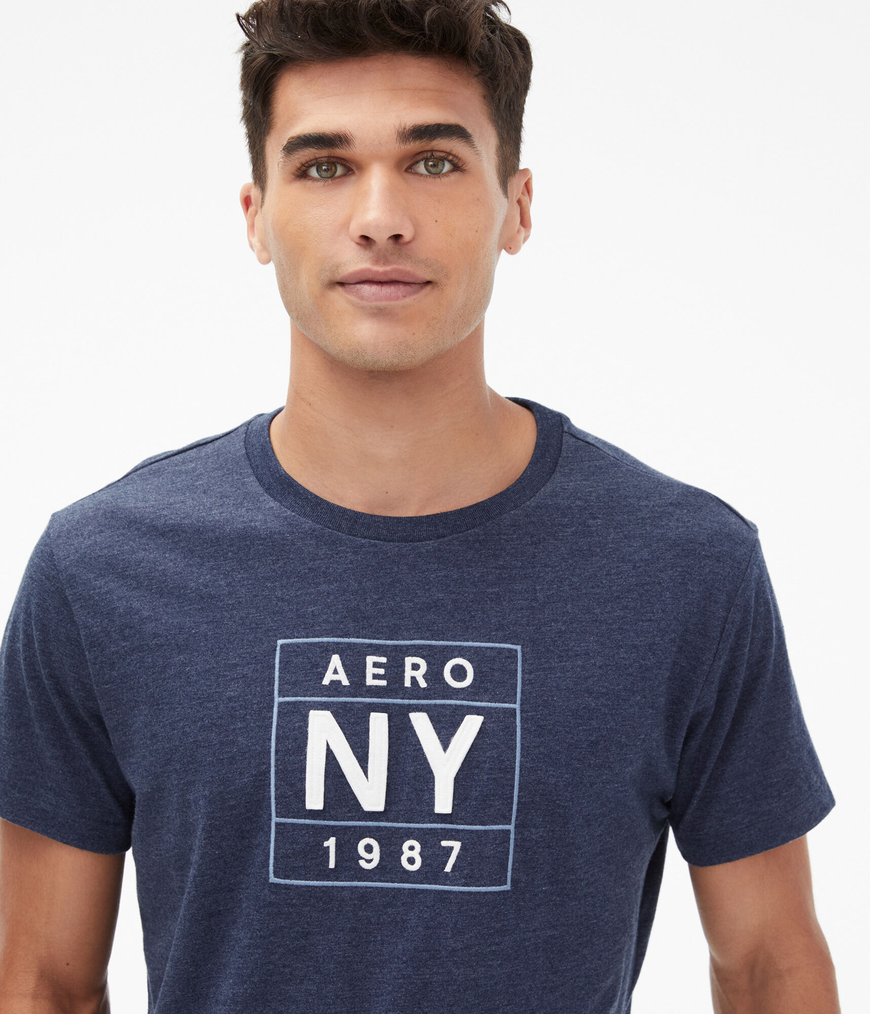 Aero NY Square Logo Appliqu&eacute; Graphic Tee