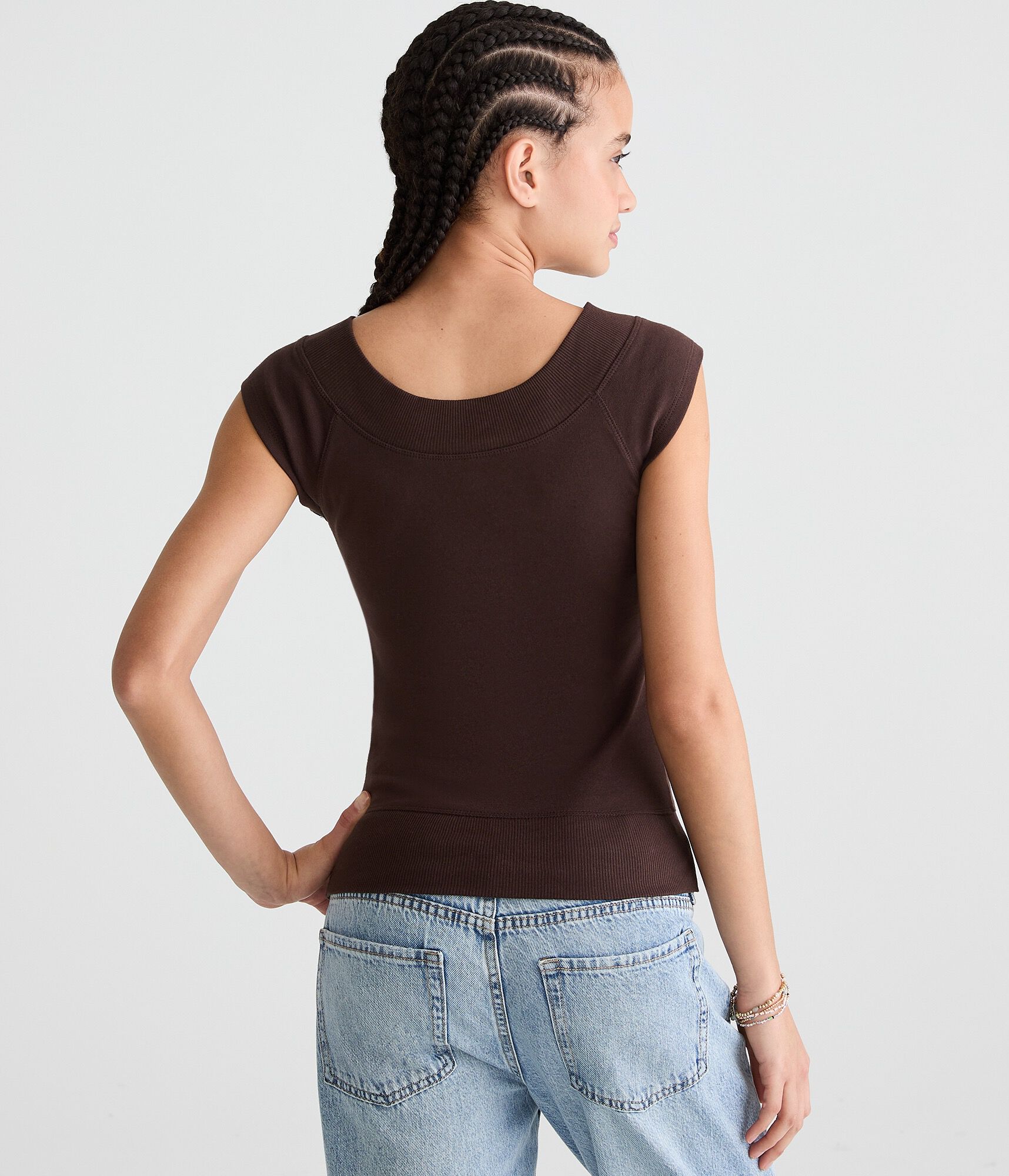 Seriously Soft Wide-Neck Raglan Tee