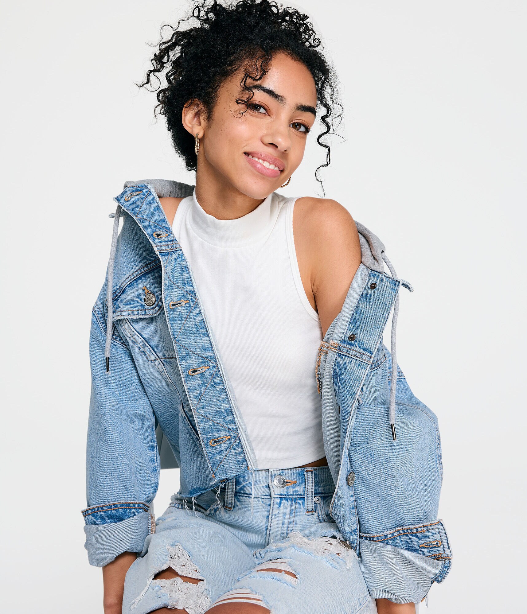 Mock-Neck Cropped Tank